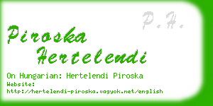 piroska hertelendi business card